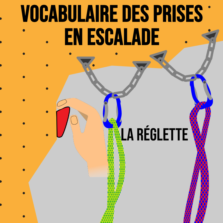 Infographie sur les types de prises en escalade