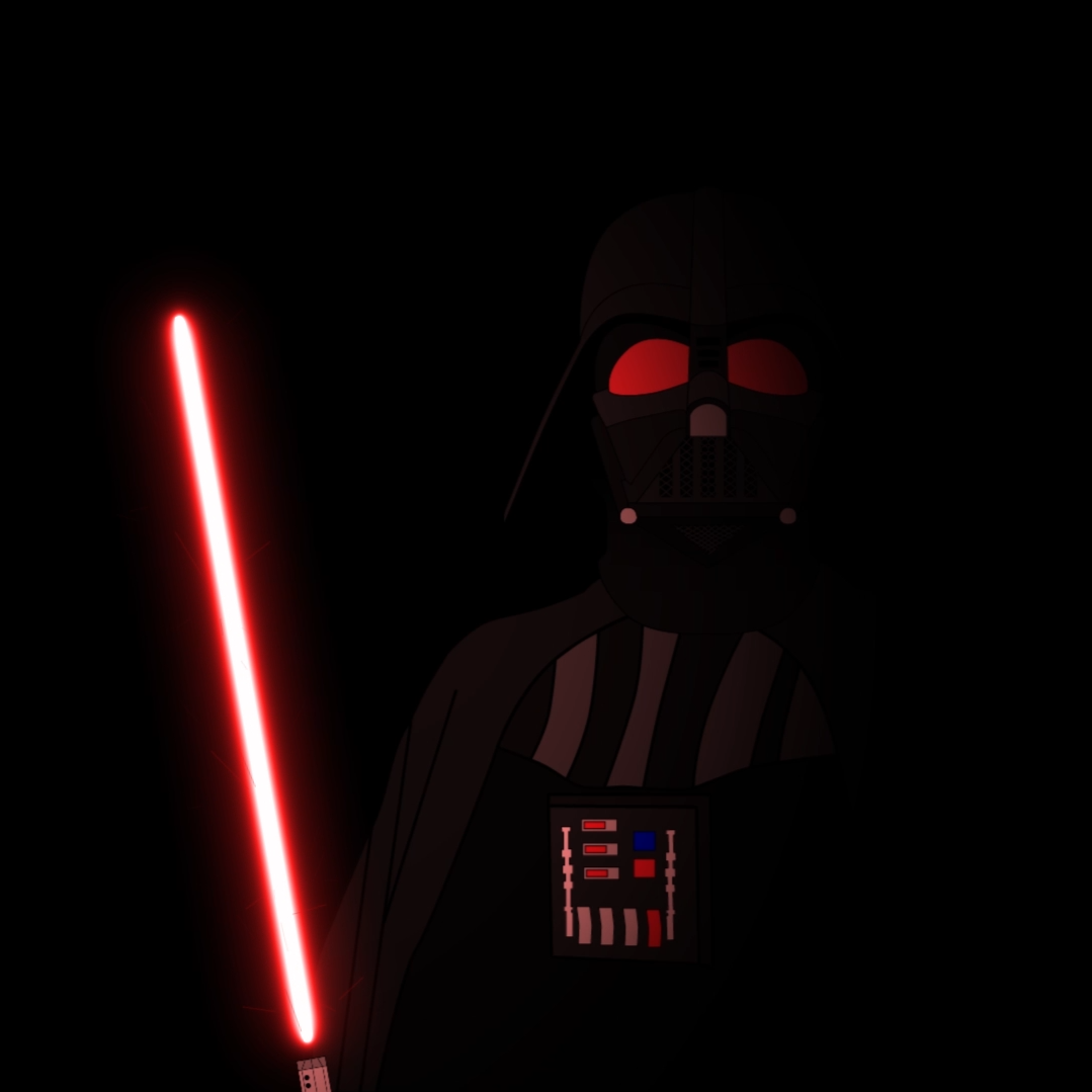 Dark Vador avec un sabre laser