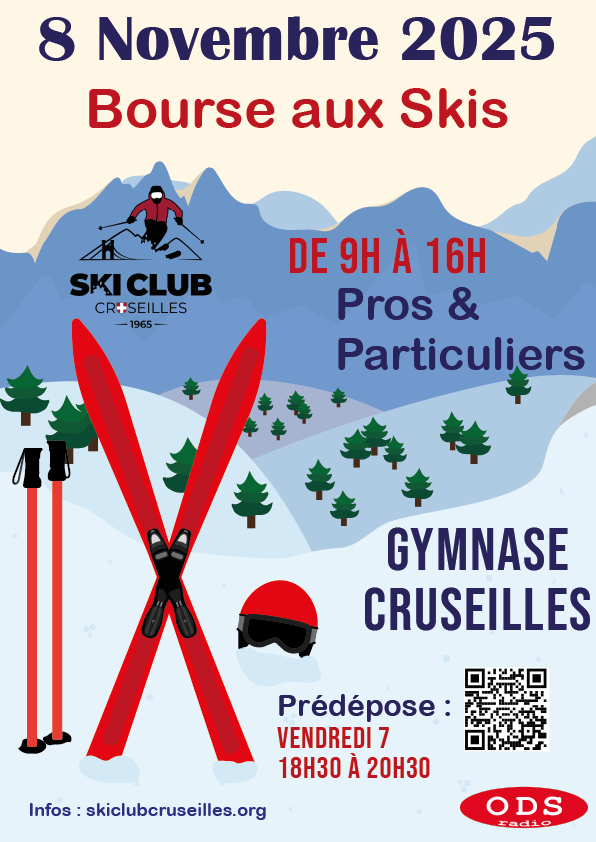 Affiche de la bourse aux skis 2025 de Cruseilles